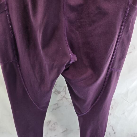 Zyia Leggings Womens 6 8 Purple Crop Capri High Rise Light N Tight Pockets - Picture 7 of 10